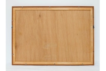 真作　林重義　水彩画　「海辺の人々」　外箱付き　(R-086378)