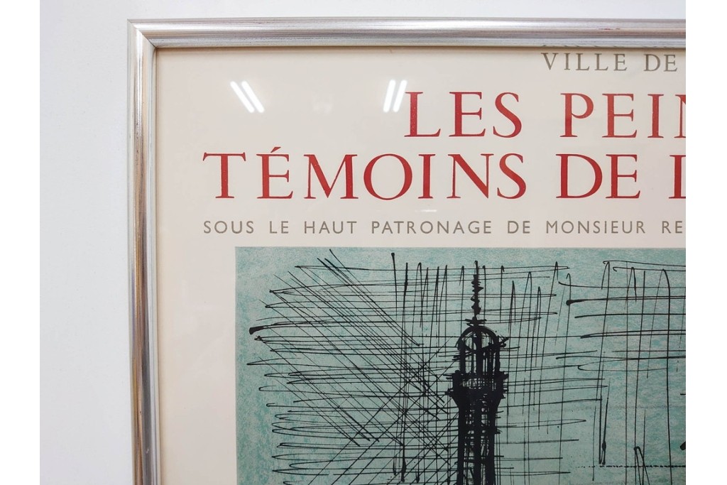 真作　1958年　ベルナール・ビュッフェ(Bernard Buffet)　「パリジェンヌ(パリジャン)」　パリの人々を主題としたリトグラフポスター　外箱付き　(R-086379)