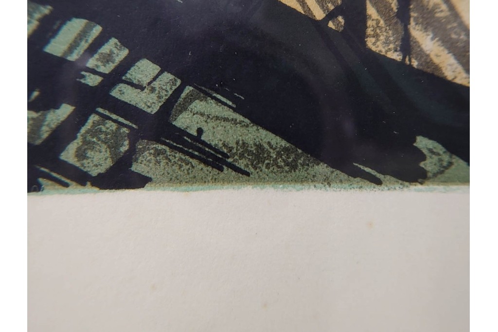 真作　1958年　ベルナール・ビュッフェ(Bernard Buffet)　「パリジェンヌ(パリジャン)」　パリの人々を主題としたリトグラフポスター　外箱付き　(R-086379)