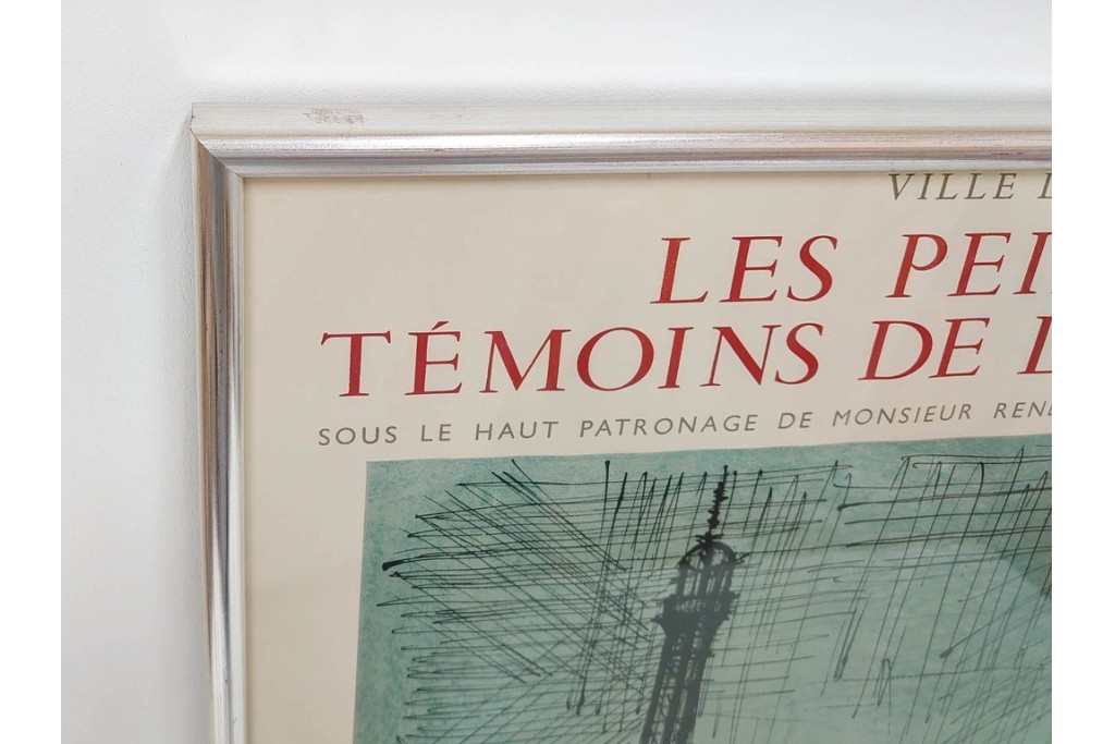 真作　1958年　ベルナール・ビュッフェ(Bernard Buffet)　「パリジェンヌ(パリジャン)」　パリの人々を主題としたリトグラフポスター　外箱付き　(R-086379)