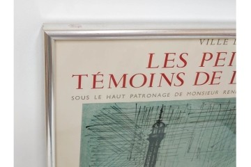 真作　1958年　ベルナール・ビュッフェ(Bernard Buffet)　「パリジェンヌ(パリジャン)」　パリの人々を主題としたリトグラフポスター　外箱付き　(R-086379)