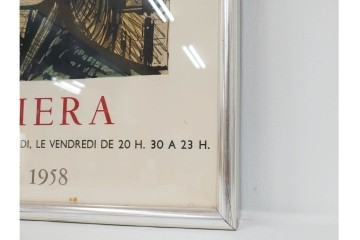 真作　1958年　ベルナール・ビュッフェ(Bernard Buffet)　「パリジェンヌ(パリジャン)」　パリの人々を主題としたリトグラフポスター　外箱付き　(R-086379)