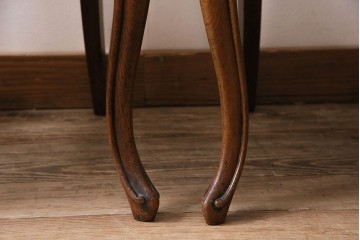 フランスアンティーク　ウォールナット材　背もたれの曲線が美しいチェア2脚セット　(R-086380)