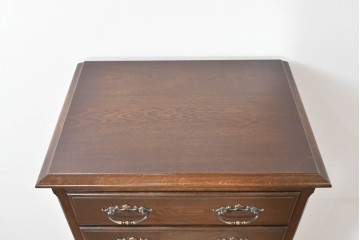 中古　超美品　使用感ほぼなし　横浜クラシック家具　ノックオンウッド(knockonwood)　クラシカルな引手金具のトールチェスト　定価約28万円　(R-086386)