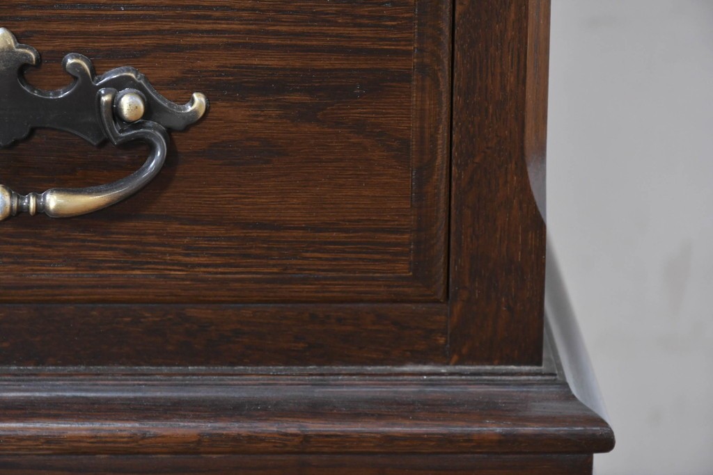 中古　超美品　使用感ほぼなし　横浜クラシック家具　ノックオンウッド(knockonwood)　クラシカルな引手金具のトールチェスト　定価約28万円　(R-086387)