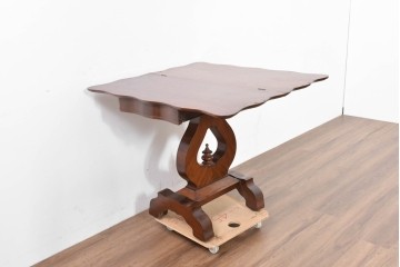 イギリスアンティーク　マホガニー材　ダイニング/コンソールの2way使いができるユニークなデザインのテーブル　(R-086389)