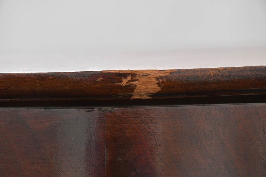 イギリスアンティーク　マホガニー材　ダイニング/コンソールの2way使いができるユニークなデザインのテーブル　(R-086389)