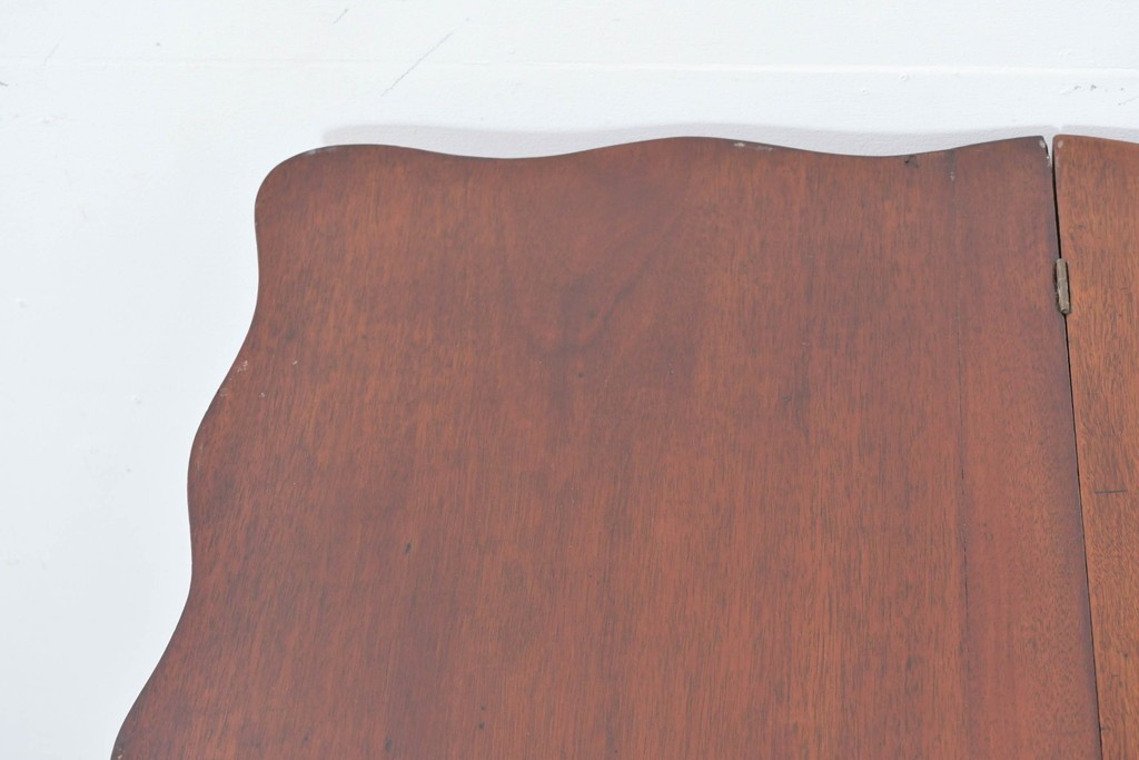 イギリスアンティーク　マホガニー材　ダイニング/コンソールの2way使いができるユニークなデザインのテーブル　(R-086389)