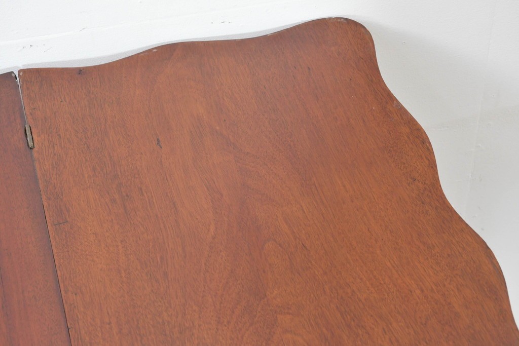 イギリスアンティーク　マホガニー材　ダイニング/コンソールの2way使いができるユニークなデザインのテーブル　(R-086389)