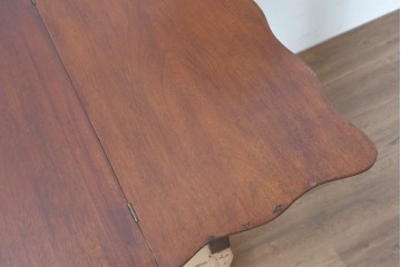 イギリスアンティーク　マホガニー材　ダイニング/コンソールの2way使いができるユニークなデザインのテーブル　(R-086389)