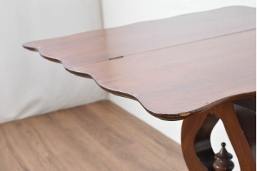 イギリスアンティーク　マホガニー材　ダイニング/コンソールの2way使いができるユニークなデザインのテーブル　(R-086389)