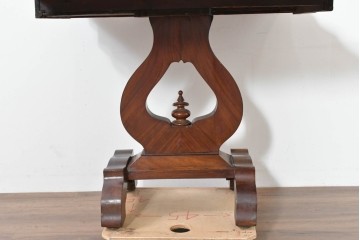 イギリスアンティーク　マホガニー材　ダイニング/コンソールの2way使いができるユニークなデザインのテーブル　(R-086389)