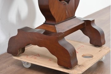 イギリスアンティーク　マホガニー材　ダイニング/コンソールの2way使いができるユニークなデザインのテーブル　(R-086389)