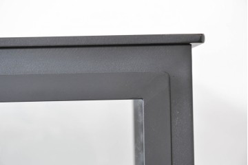 中古　モデルルーム展示品　重量約110kg　高級な逸品!　職人手作りのアイアンフレームが目を引くガラスショーケース　定価約45万円　(R-086390)