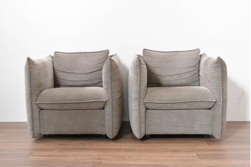 中古　Vitra(ヴィトラ)　Mariposa Club(マリポサ クラブ) 　包み込むようなフォルムの1人掛けアームチェア2脚セット　定価(2脚合計)約84万円　(R-086392)