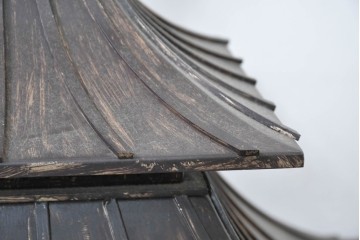 中古　特大サイズ　アンティーク調　異国情緒が漂うパゴダ型の吊り下げ照明　(R-086394)