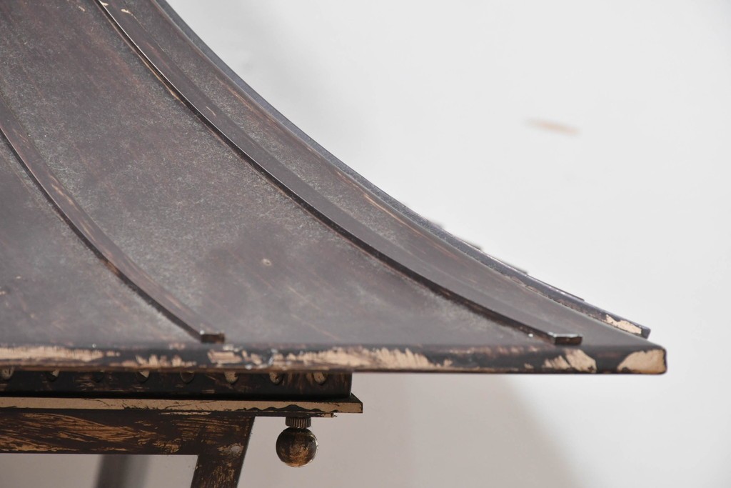 中古　特大サイズ　アンティーク調　異国情緒が漂うパゴダ型の吊り下げ照明　(R-086394)