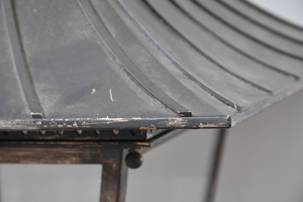 中古　特大サイズ　アンティーク調　異国情緒が漂うパゴダ型の吊り下げ照明　(R-086395)