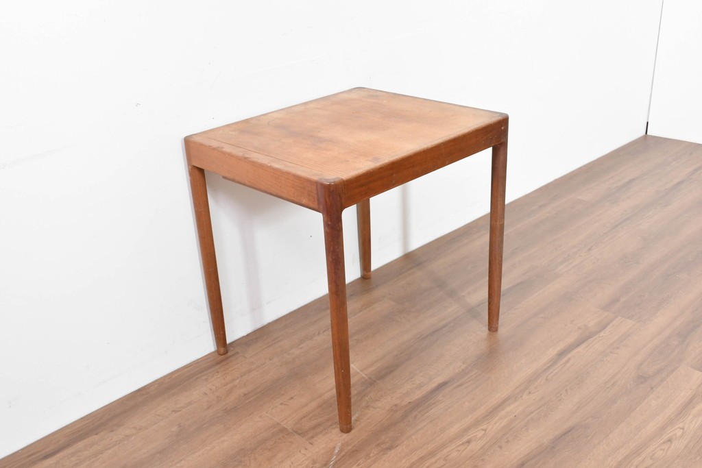 和製ヴィンテージ　激レア!　青林製作所　Tiffany(ティファニー)　チーク無垢材　希少な小型サイズのエクステンションテーブル　(R-086398)