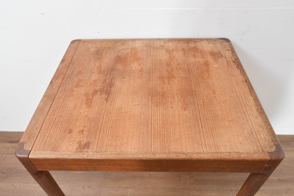 和製ヴィンテージ　激レア!　青林製作所　Tiffany(ティファニー)　チーク無垢材　希少な小型サイズのエクステンションテーブル　(R-086398)