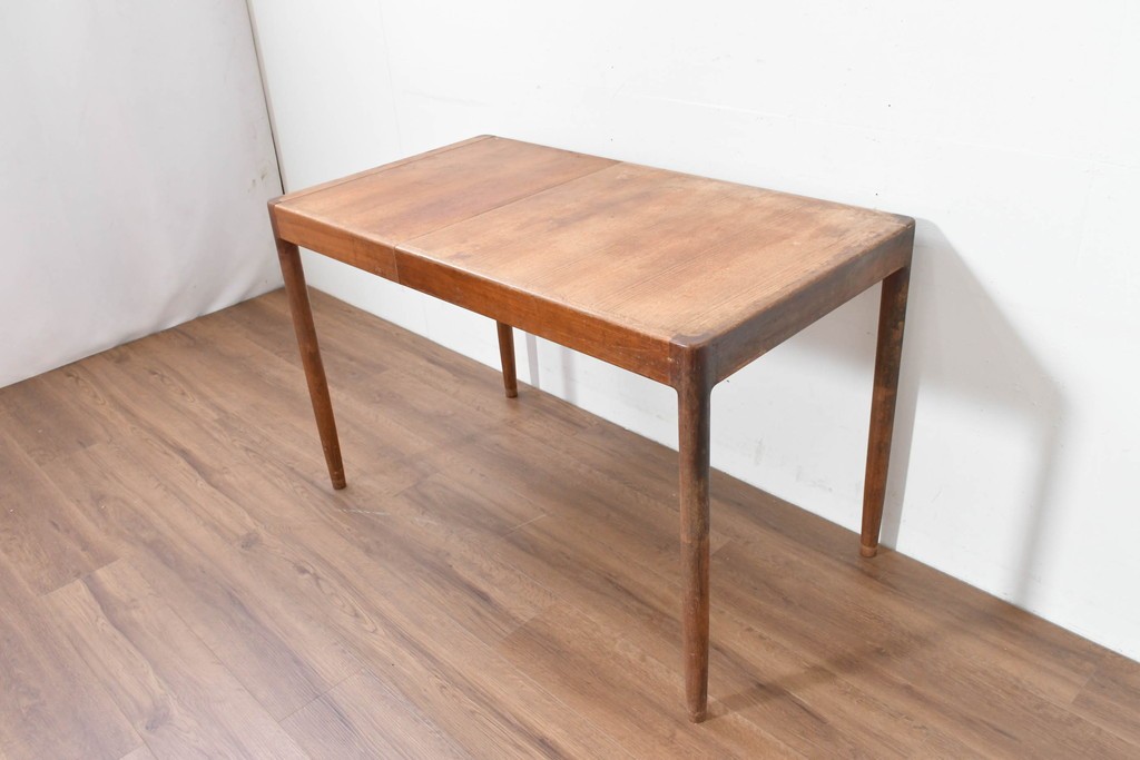 和製ヴィンテージ　激レア!　青林製作所　Tiffany(ティファニー)　チーク無垢材　希少な小型サイズのエクステンションテーブル　(R-086398)