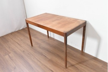 和製ヴィンテージ　激レア!　青林製作所　Tiffany(ティファニー)　チーク無垢材　希少な小型サイズのエクステンションテーブル　(R-086398)