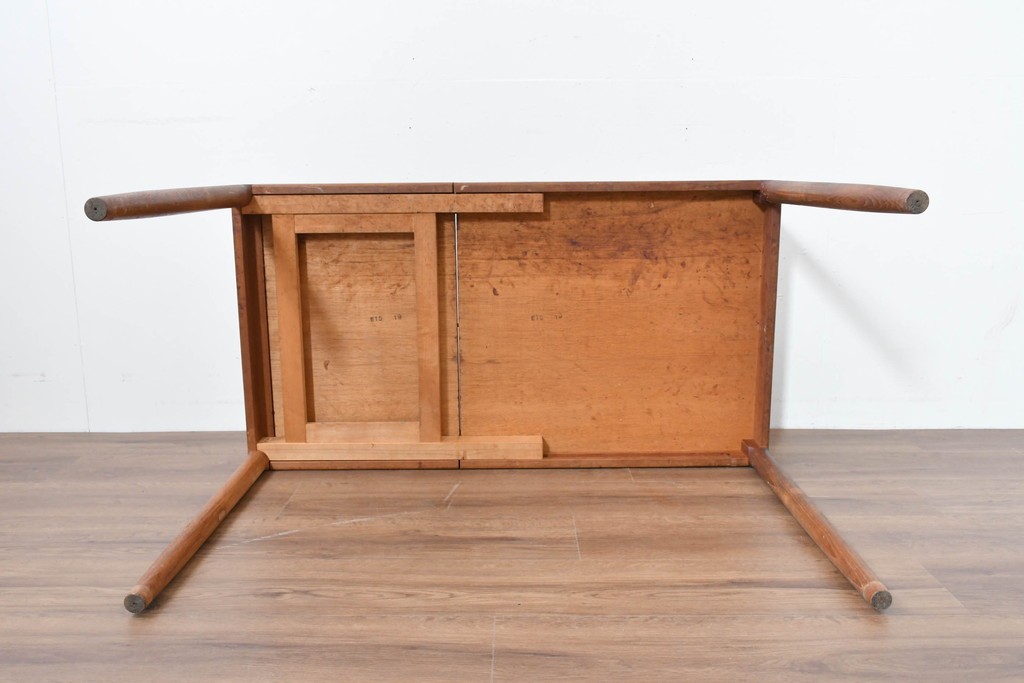 和製ヴィンテージ　激レア!　青林製作所　Tiffany(ティファニー)　チーク無垢材　希少な小型サイズのエクステンションテーブル　(R-086398)