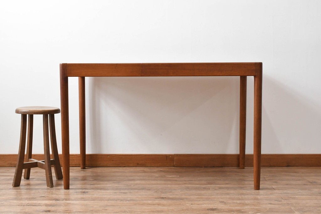 和製ヴィンテージ　激レア!　青林製作所　Tiffany(ティファニー)　チーク無垢材　希少な小型サイズのエクステンションテーブル　(R-086398)