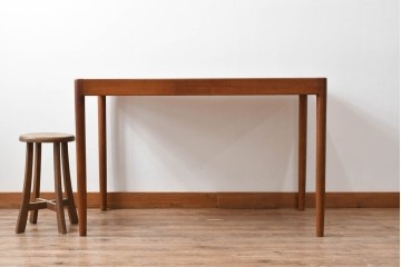 和製ヴィンテージ　激レア!　青林製作所　Tiffany(ティファニー)　チーク無垢材　希少な小型サイズのエクステンションテーブル　(R-086398)