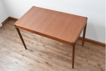 和製ヴィンテージ　激レア!　青林製作所　Tiffany(ティファニー)　チーク無垢材　希少な小型サイズのエクステンションテーブル　(R-086398)