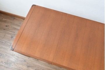 和製ヴィンテージ　激レア!　青林製作所　Tiffany(ティファニー)　チーク無垢材　希少な小型サイズのエクステンションテーブル　(R-086398)