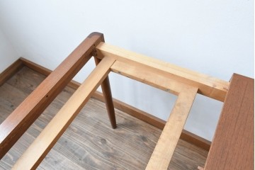 和製ヴィンテージ　激レア!　青林製作所　Tiffany(ティファニー)　チーク無垢材　希少な小型サイズのエクステンションテーブル　(R-086398)