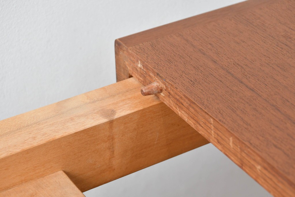 和製ヴィンテージ　激レア!　青林製作所　Tiffany(ティファニー)　チーク無垢材　希少な小型サイズのエクステンションテーブル　(R-086398)