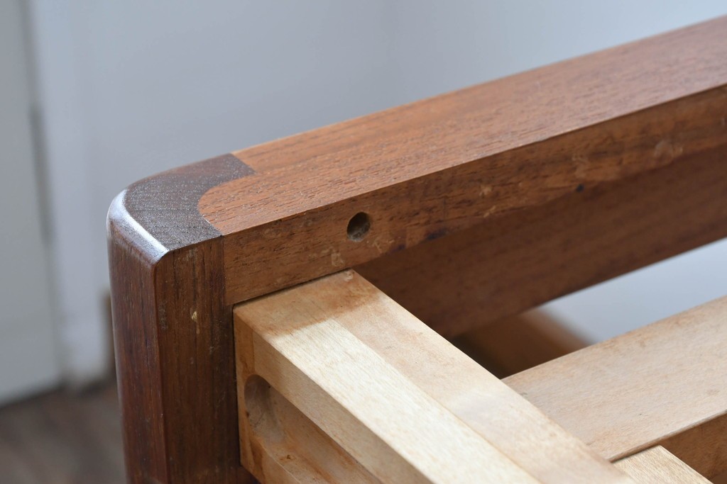 和製ヴィンテージ　激レア!　青林製作所　Tiffany(ティファニー)　チーク無垢材　希少な小型サイズのエクステンションテーブル　(R-086398)