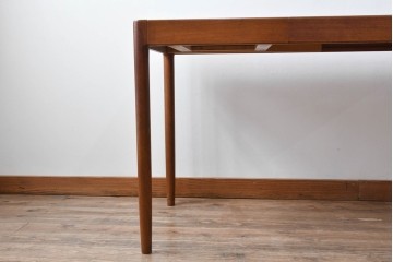 和製ヴィンテージ　激レア!　青林製作所　Tiffany(ティファニー)　チーク無垢材　希少な小型サイズのエクステンションテーブル　(R-086398)