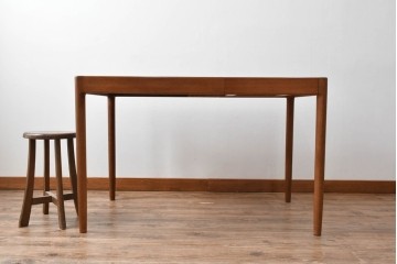 和製ヴィンテージ　激レア!　青林製作所　Tiffany(ティファニー)　チーク無垢材　希少な小型サイズのエクステンションテーブル　(R-086398)