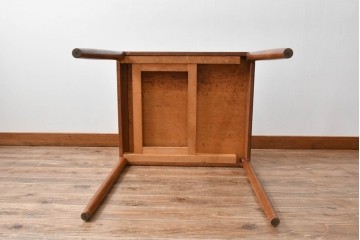 和製ヴィンテージ　激レア!　青林製作所　Tiffany(ティファニー)　チーク無垢材　希少な小型サイズのエクステンションテーブル　(R-086398)