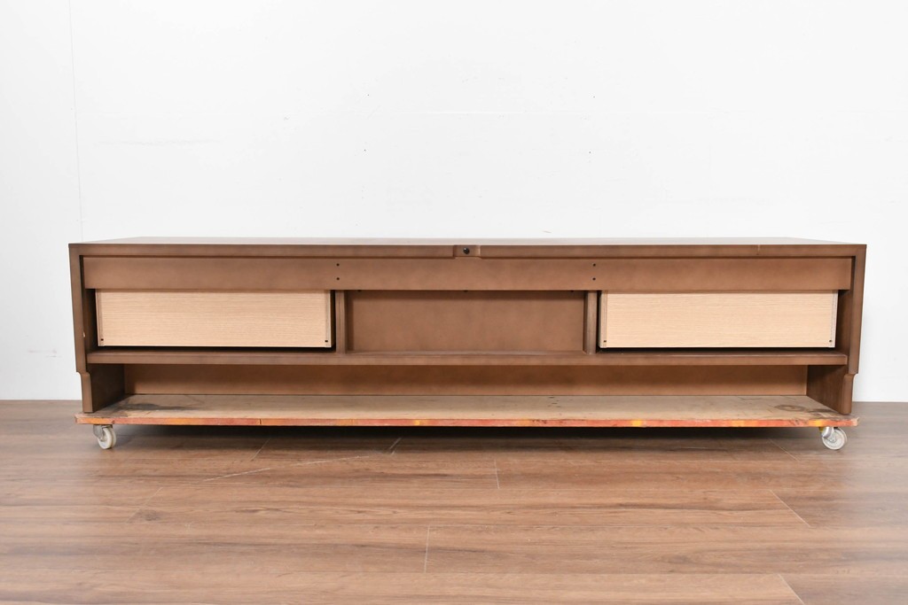 中古　美品　カリモク家具(karimoku)　Chitano(チターノ)　ウォールナット材　すっきりとした横長フォルムのテレビボード　定価約16万円　(R-086399)