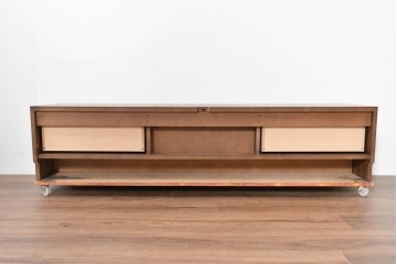 中古　美品　カリモク家具(karimoku)　Chitano(チターノ)　ウォールナット材　すっきりとした横長フォルムのテレビボード　定価約16万円　(R-086399)