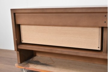 中古　美品　カリモク家具(karimoku)　Chitano(チターノ)　ウォールナット材　すっきりとした横長フォルムのテレビボード　定価約16万円　(R-086399)