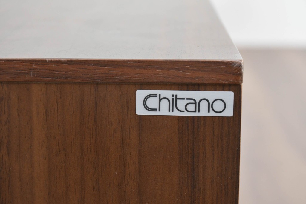 中古　美品　カリモク家具(karimoku)　Chitano(チターノ)　ウォールナット材　すっきりとした横長フォルムのテレビボード　定価約16万円　(R-086399)