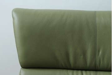 中古　美品　カリモク家具(karimoku)　Chitano(チターノ)　木製フレームがアクセントのレザーソファ　定価約29万円　(R-086400)