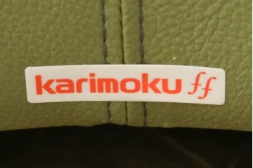 中古　美品　カリモク家具(karimoku)　Chitano(チターノ)　木製フレームがアクセントのレザーソファ　定価約29万円　(R-086400)