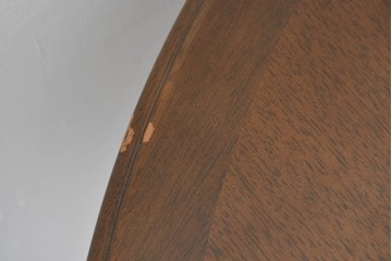 中古　希少な廃番品　maruni(マルニ木工)　オールドマルニ　角の取れたフォルムが魅力のエクステンションラウンドテーブル　(R-086409)