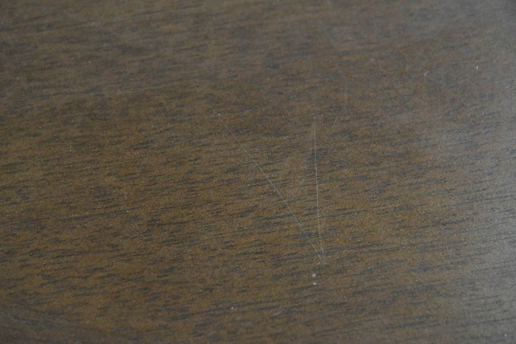 中古　希少な廃番品　maruni(マルニ木工)　オールドマルニ　角の取れたフォルムが魅力のエクステンションラウンドテーブル　(R-086409)