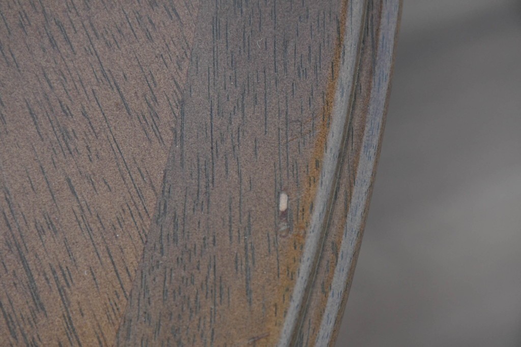 中古　希少な廃番品　maruni(マルニ木工)　オールドマルニ　角の取れたフォルムが魅力のエクステンションラウンドテーブル　(R-086409)