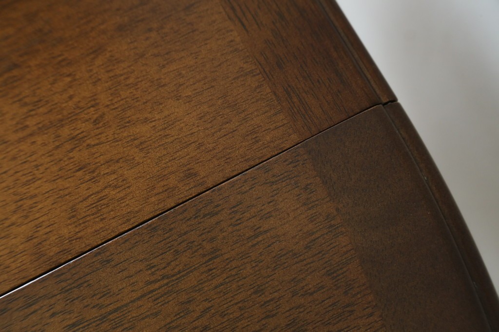 中古　希少な廃番品　maruni(マルニ木工)　オールドマルニ　角の取れたフォルムが魅力のエクステンションラウンドテーブル　(R-086409)