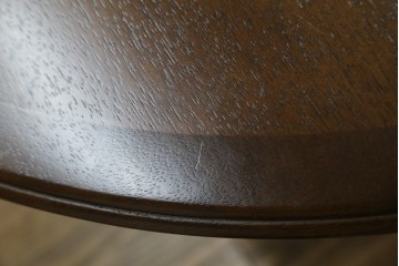 中古　希少な廃番品　maruni(マルニ木工)　オールドマルニ　角の取れたフォルムが魅力のエクステンションラウンドテーブル　(R-086409)