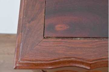 和製ヴィンテージ　花梨(カリン)材　艶やかな表面仕上げの猫脚チェスト　(R-086410)