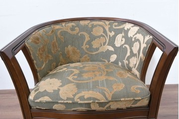 中古　maruni(マルニ木工)　地中海ロイヤルシリーズ(ROYAL)　シャルル　上品なジャガード織りのラウンジチェア　定価約30万円　(R-086412)